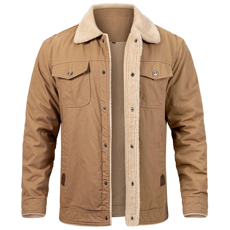 Men's winter jacket with fleece lining