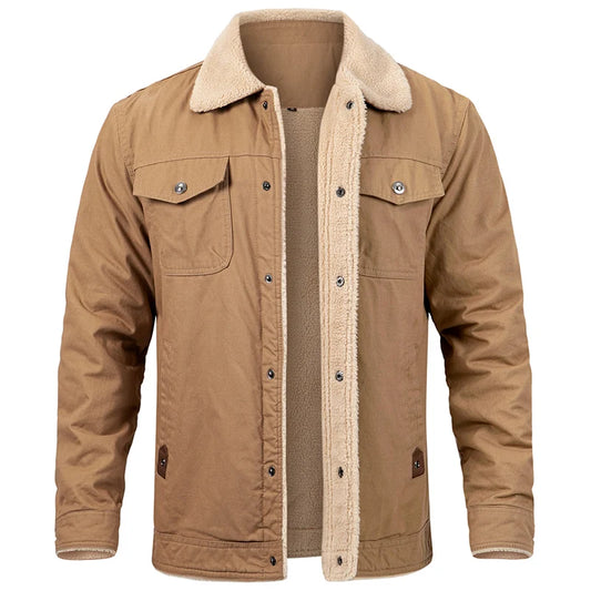 Men's winter jacket with fleece lining