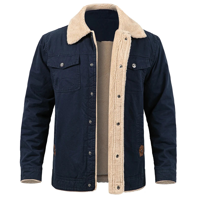 Men's winter jacket with fleece lining