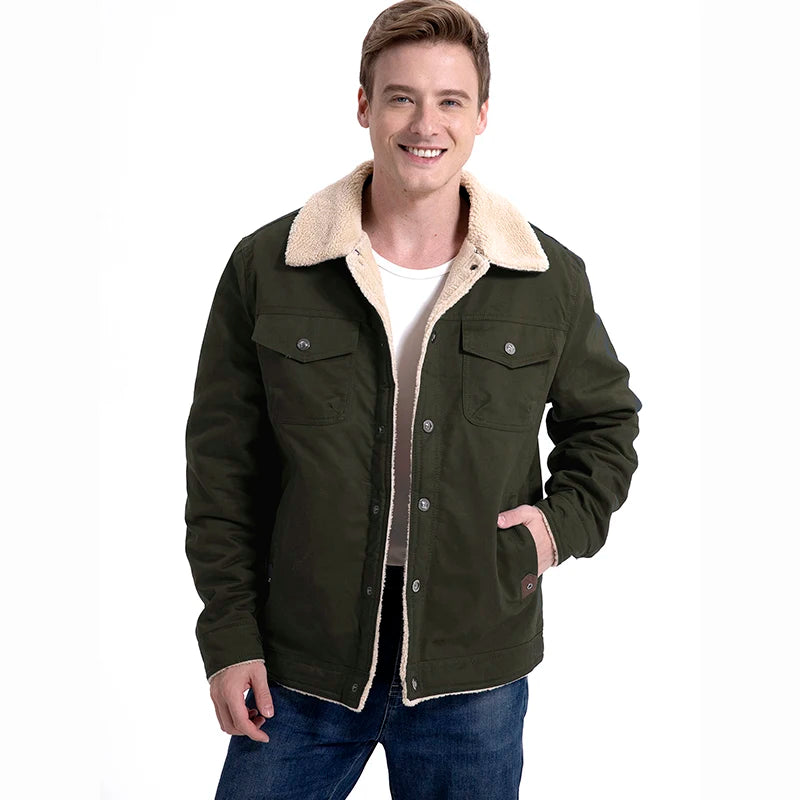 Men's winter jacket with fleece lining