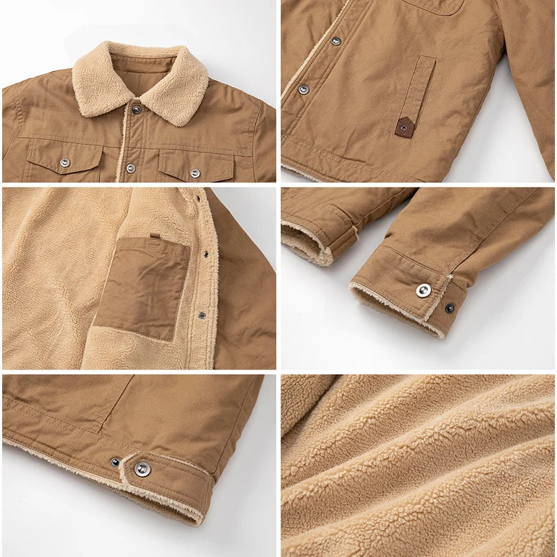 Men's winter jacket with fleece lining