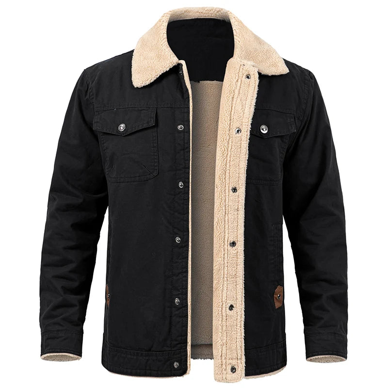 Men's winter jacket with fleece lining