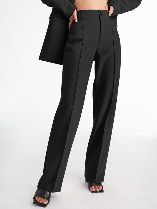 Hochtaillierte Stoffhose Damen