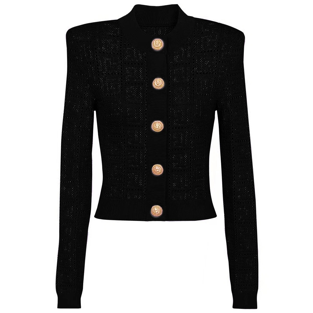 Hochwertige Strickjacke Damen mit Rundhalsausschnitt