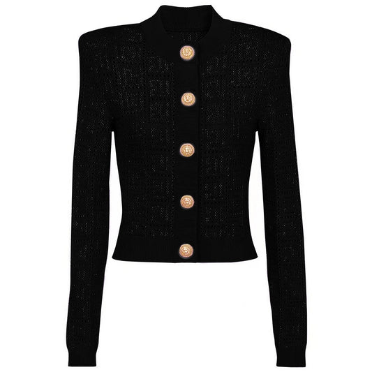 Hochwertige Strickjacke Damen mit Rundhalsausschnitt