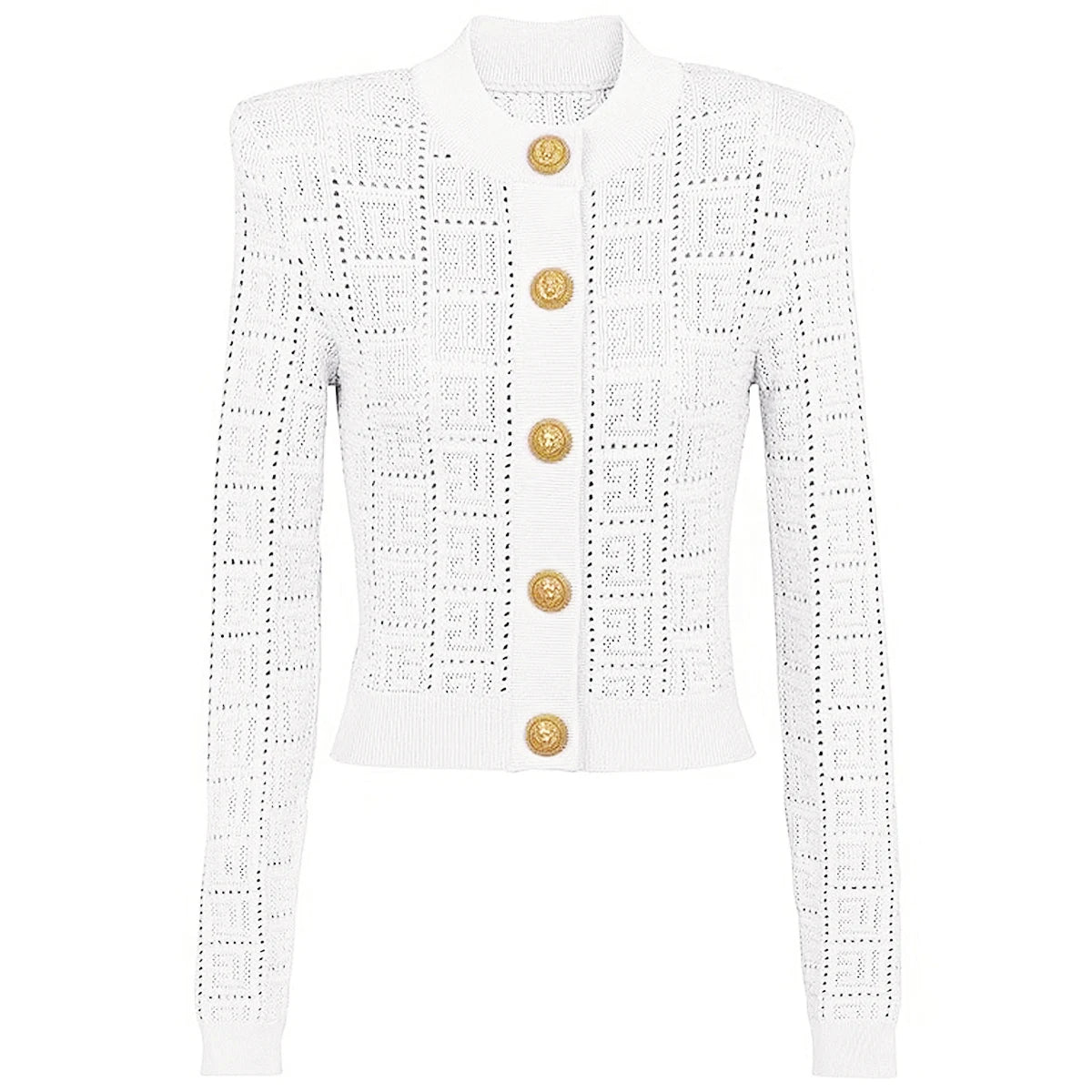 Hochwertige Strickjacke Damen mit Rundhalsausschnitt