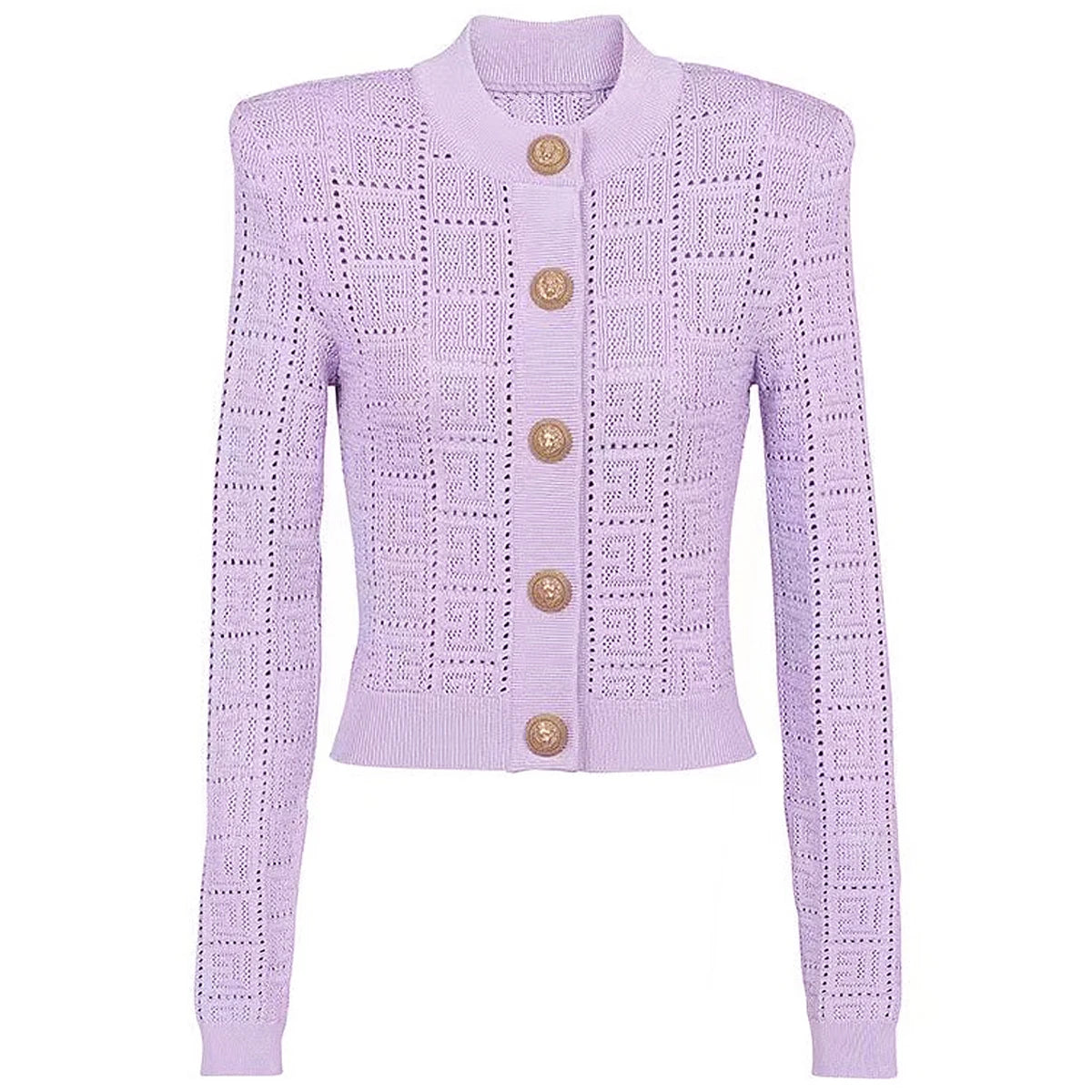 Hochwertige Strickjacke Damen mit Rundhalsausschnitt