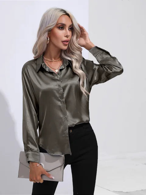 Ninga | Stilvoll Satinbluse für Frauen