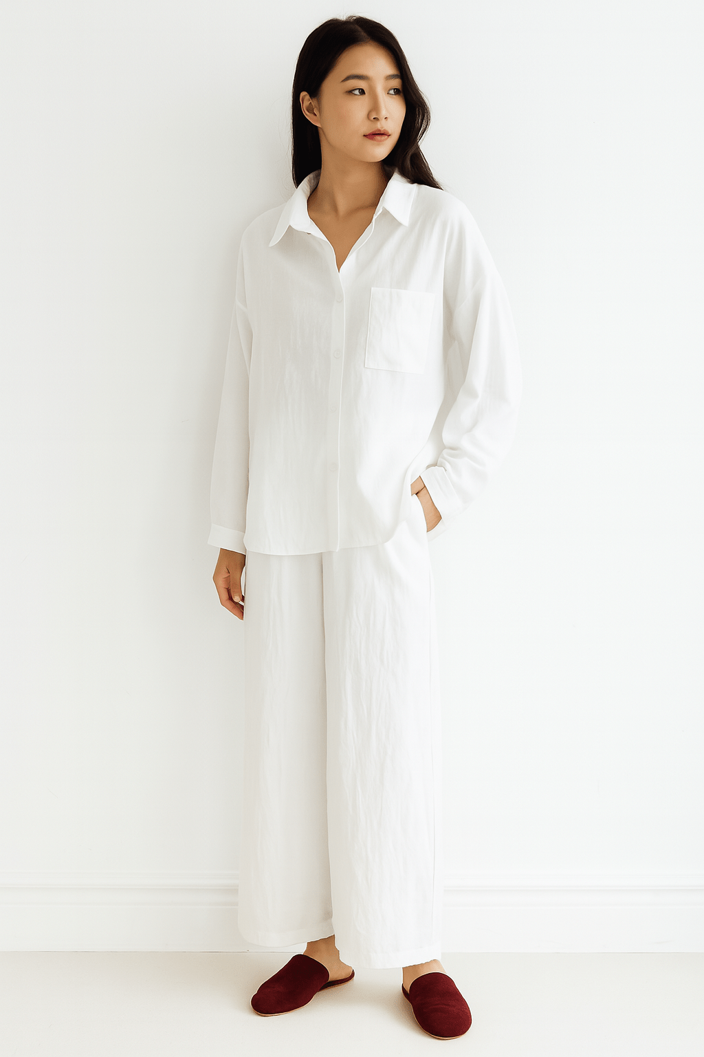 Joyce 2-teiliges Set mit lockerer Bluse und Hose – Atmungsaktives Baumwoll-Leinen-Gemisch 10