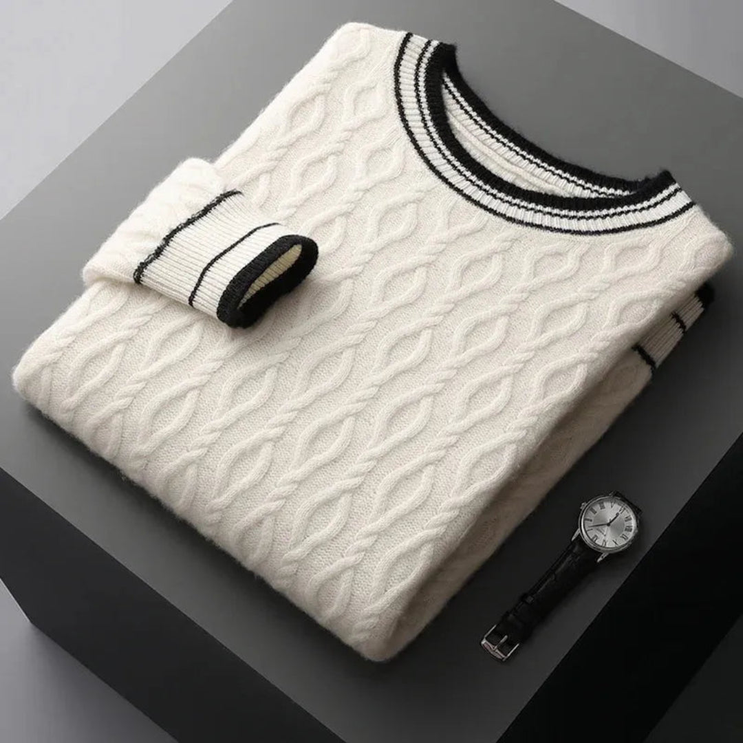 Cable cashmere sweater made of premium cashmere