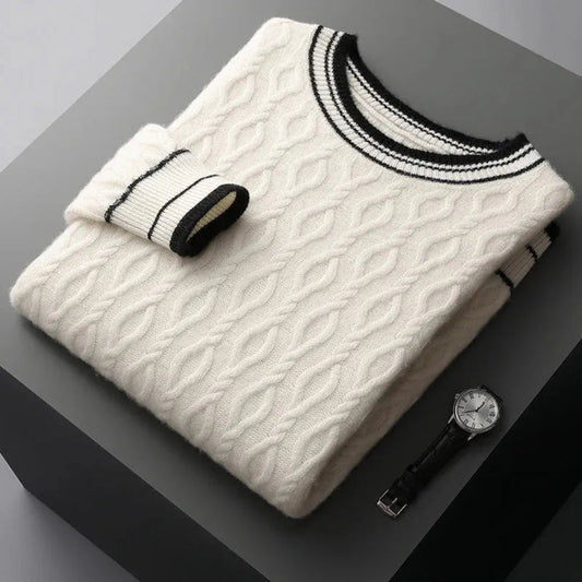 Cable cashmere sweater made of premium cashmere