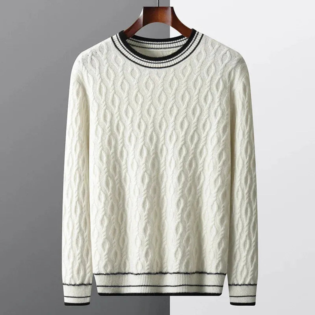 Cable cashmere sweater made of premium cashmere