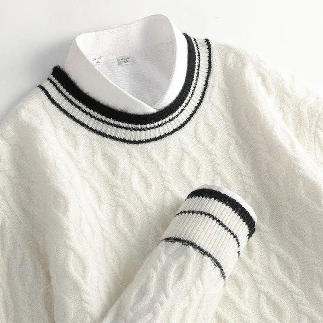 Cable cashmere sweater made of premium cashmere