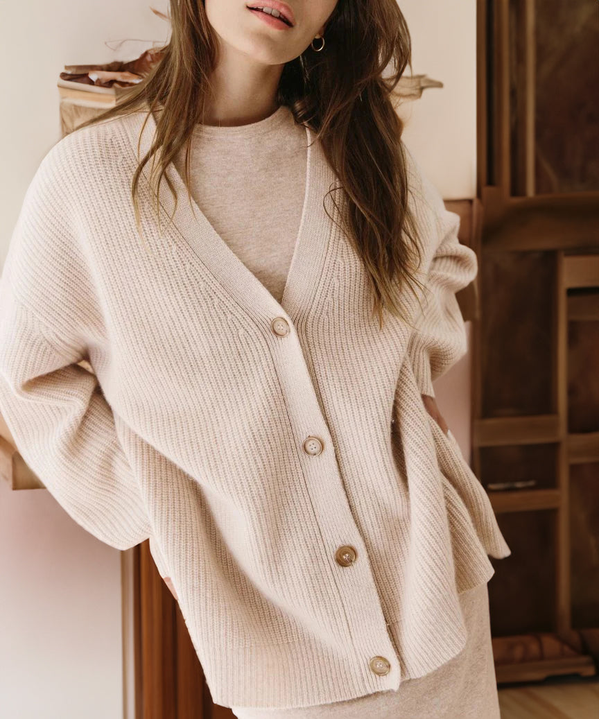 Variant image for Beatrix | Damen Strickjacke aus Kaschmir - Langarm Cardigan für Frauen-33