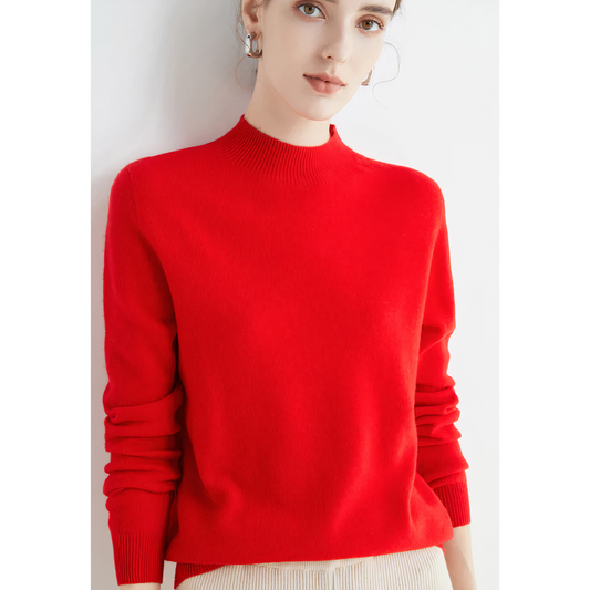 Pullover für Damen mit Halbhalskragen