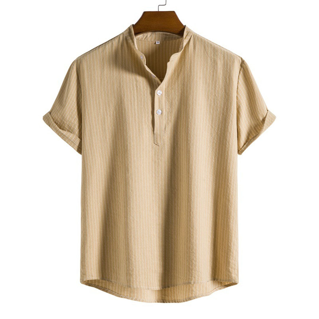 Variant image for Herren Hemd Blau Größe M Polyester Modernes Streifen-Design-16