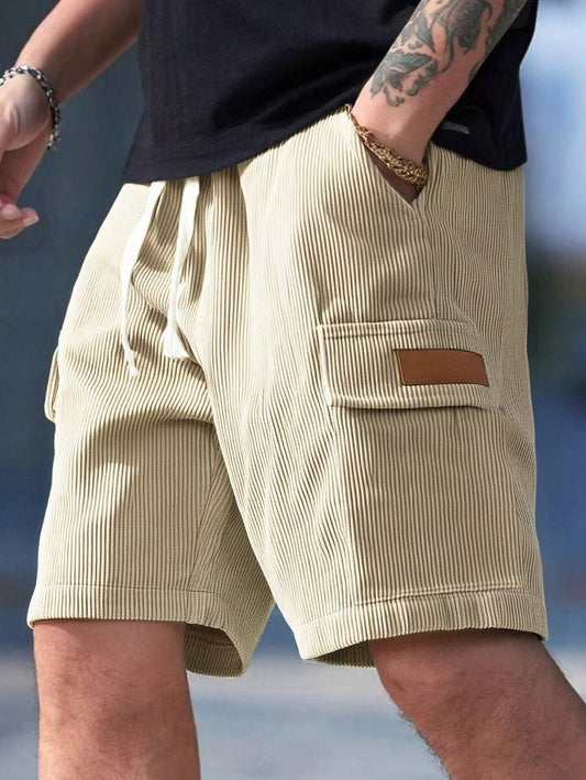 Klassische Corduroy Cargo Shorts
