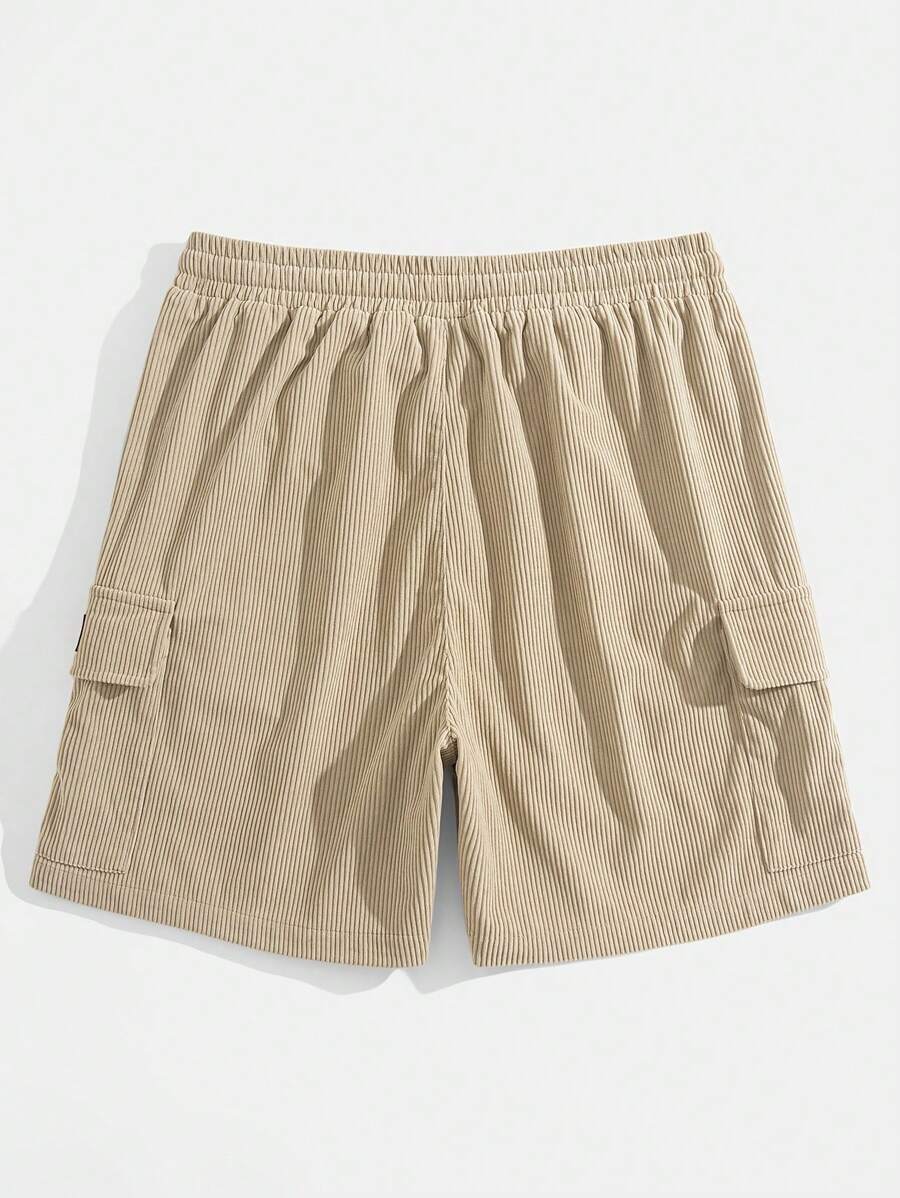Pantaloncini cargo classici in velluto a coste