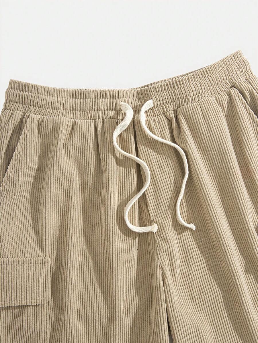 Pantaloncini cargo classici in velluto a coste