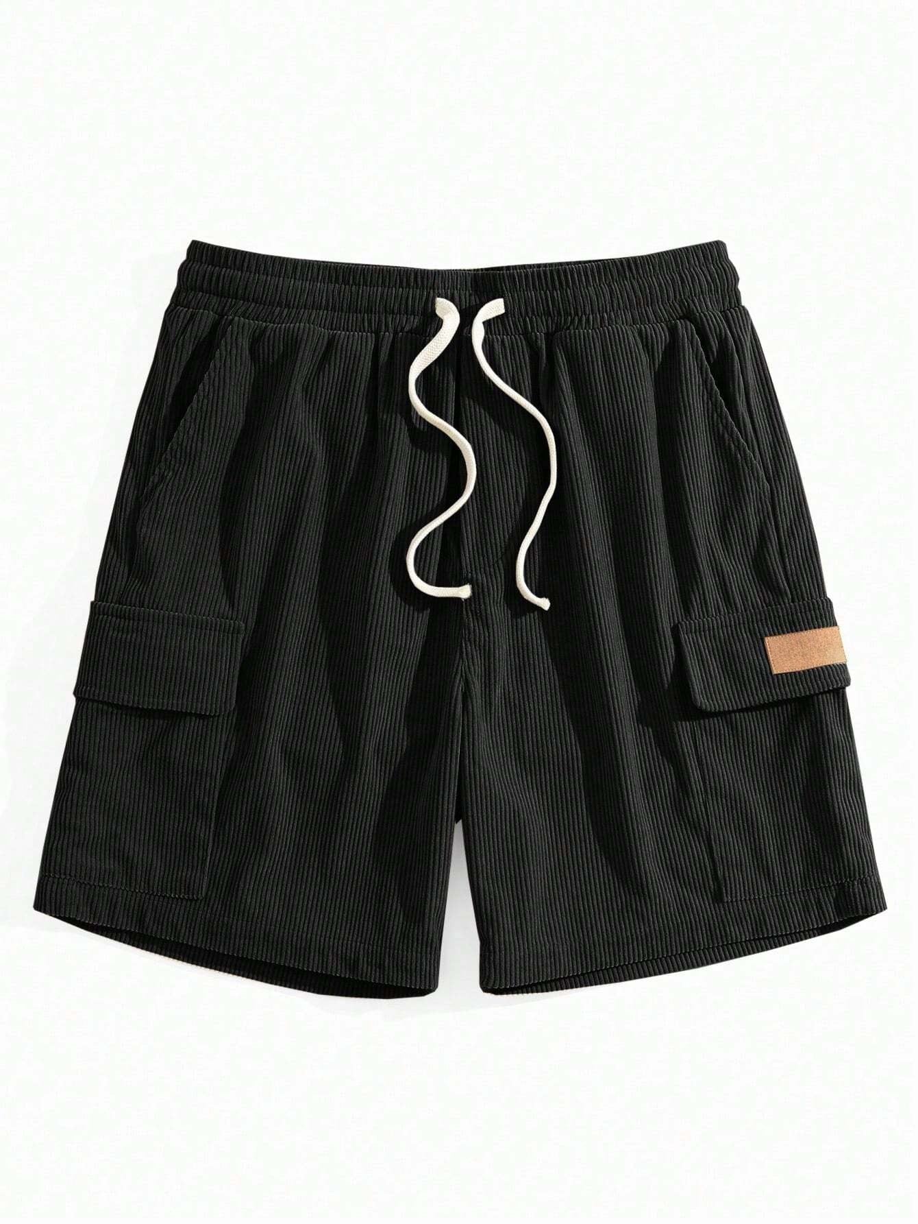 Pantaloncini cargo classici in velluto a coste