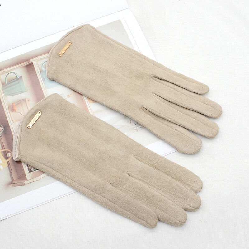 Klassische Suède Handschuhe mit -Futter