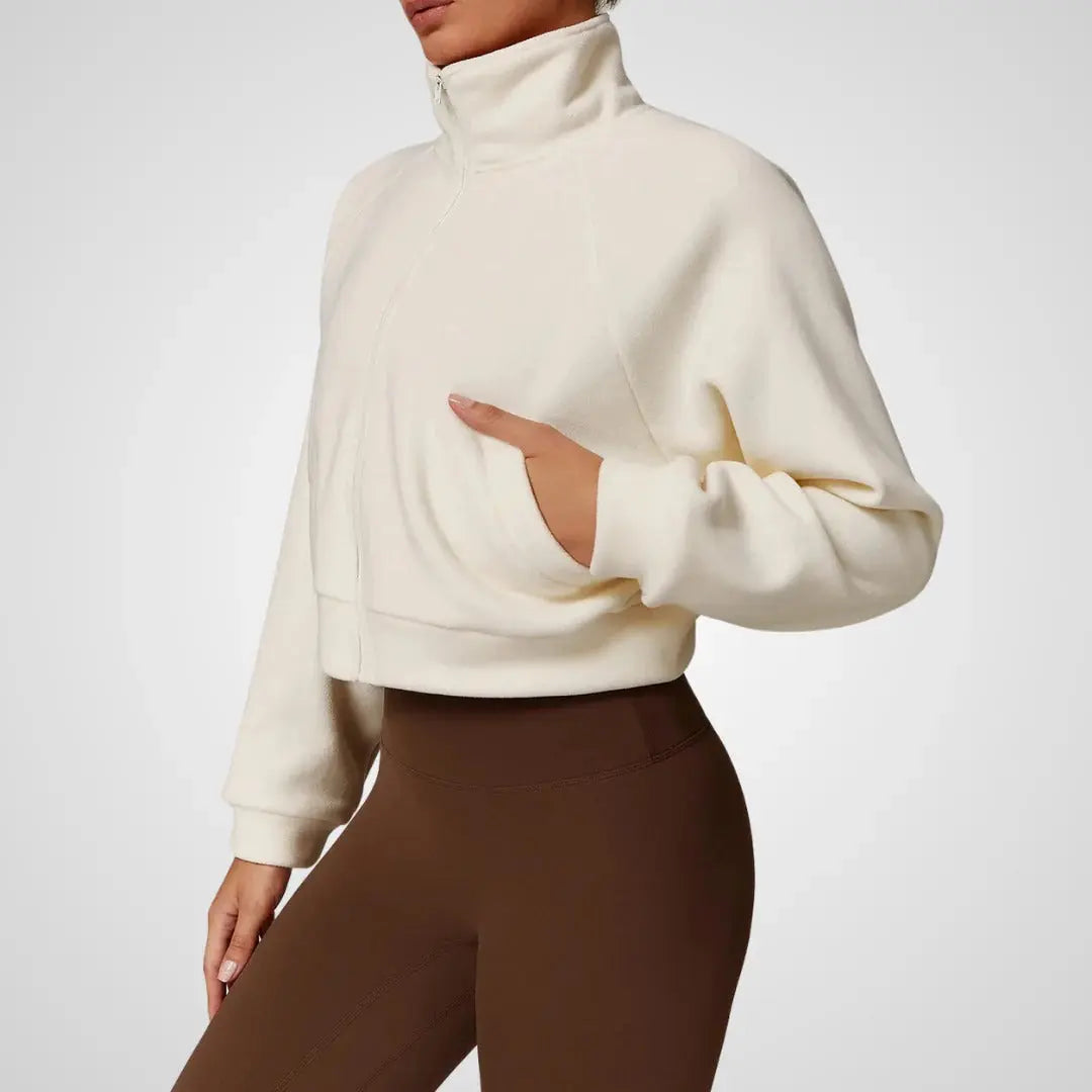 Kurze Weste aus weichem Polarfleece für Damen und Herren – Hoher Kragen, Reißverschluss, Ideal für Sport und Freizeit 4