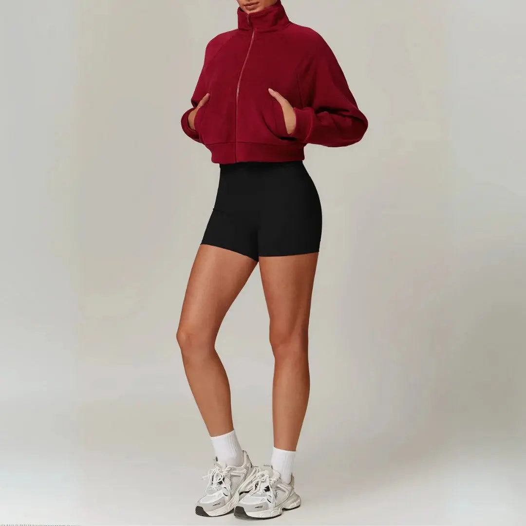 Kurze Weste aus weichem Polarfleece für Damen und Herren – Hoher Kragen, Reißverschluss, Ideal für Sport und Freizeit 7