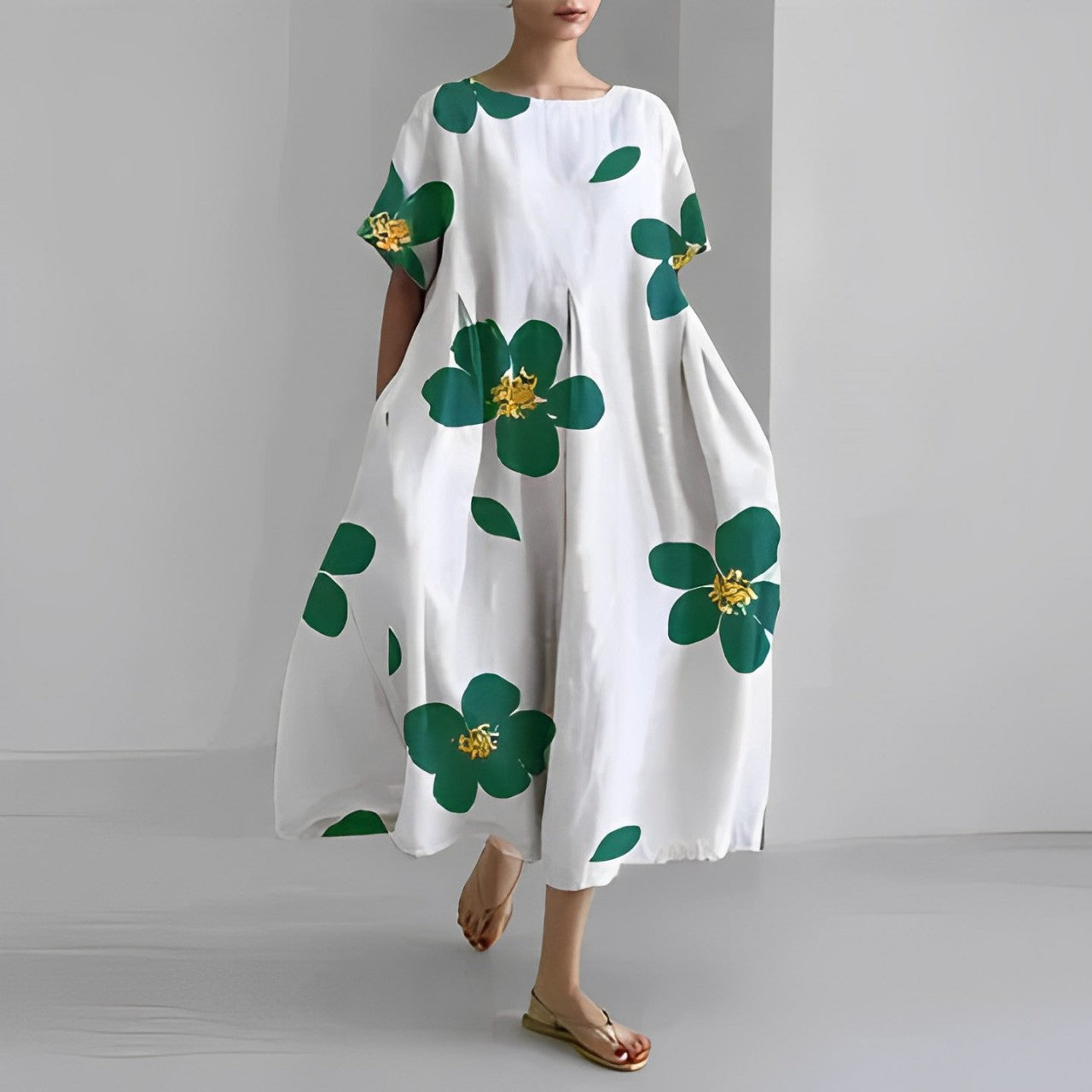 Astrid | Elegantes Bedrucktes Kleid für Damen im Blumendesign
