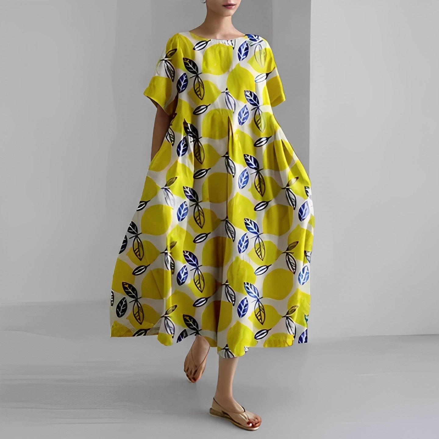 Astrid | Elegantes Bedrucktes Kleid für Damen im Blumendesign