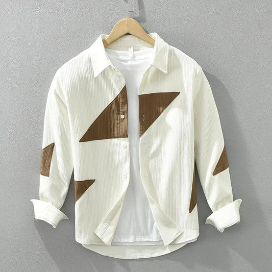 Long-sleeve men's shirt made of cotton