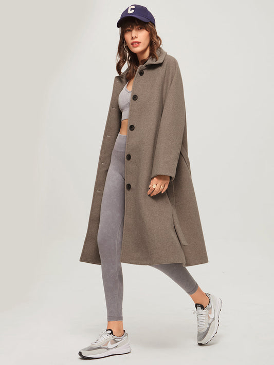 Langer Wollmantel für Damen
