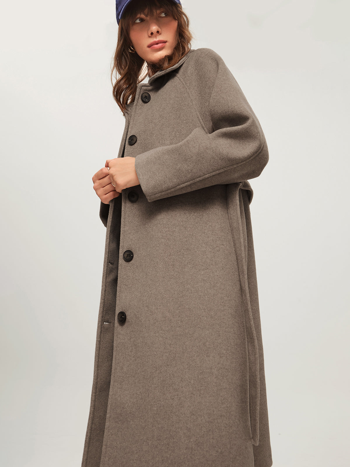 Langer Wollmantel für Damen