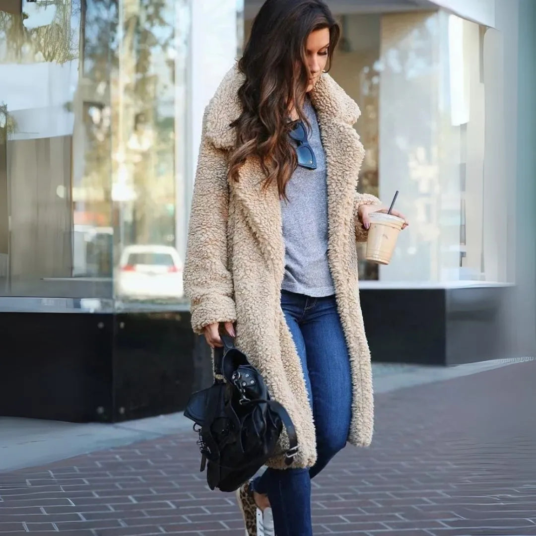 Long Teddy Coat Women
