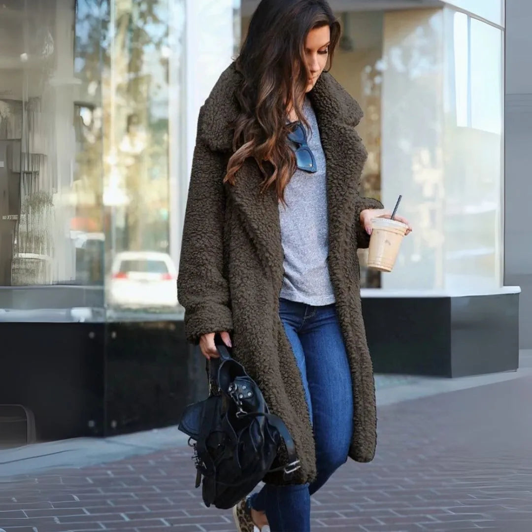 Long Teddy Coat Women