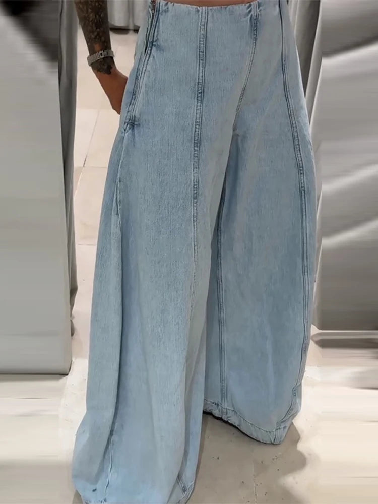 Jeans casual da donna con vita alta