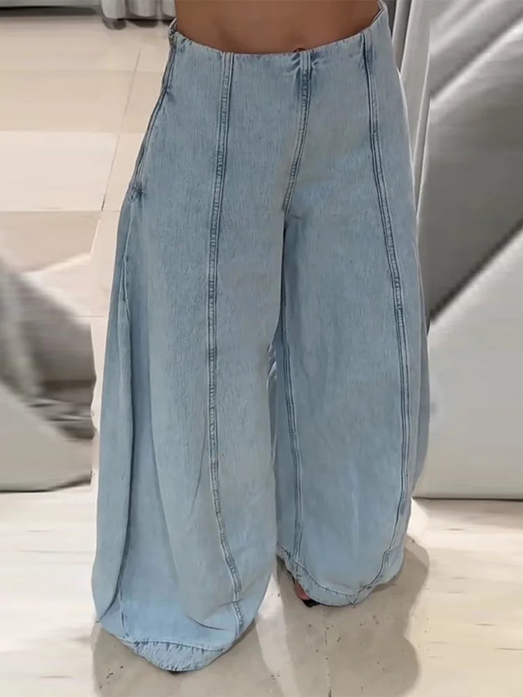 Jeans casual da donna con vita alta