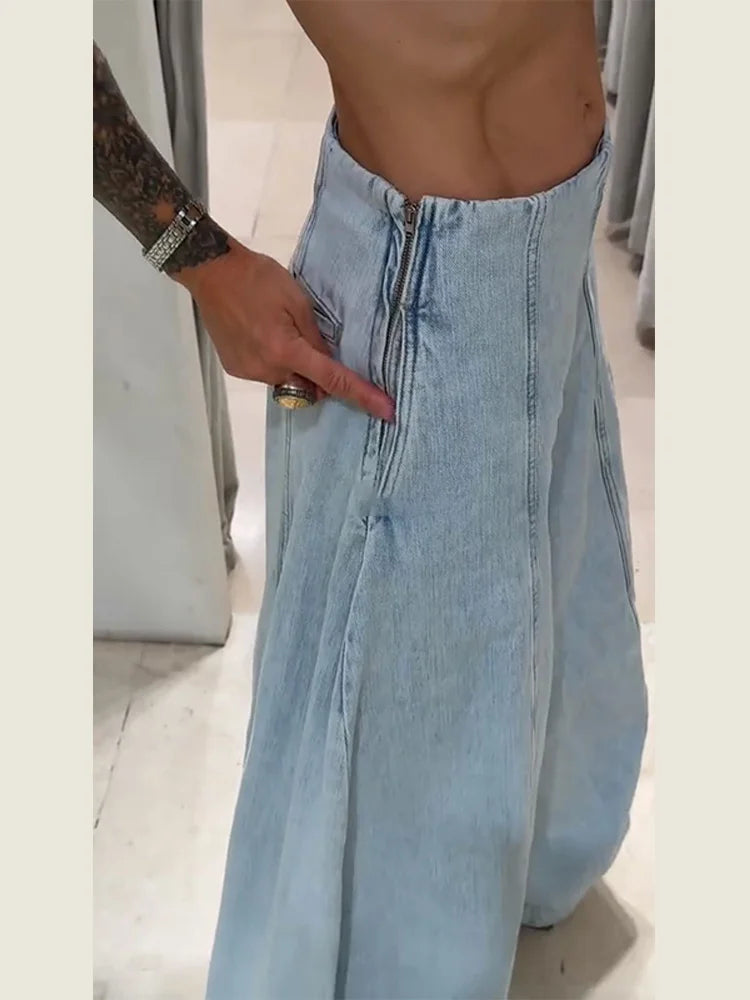 Jeans casual da donna con vita alta