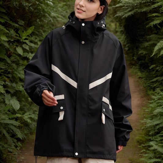 Leichte Wasserdichte Jacke Damen mit Kapuze