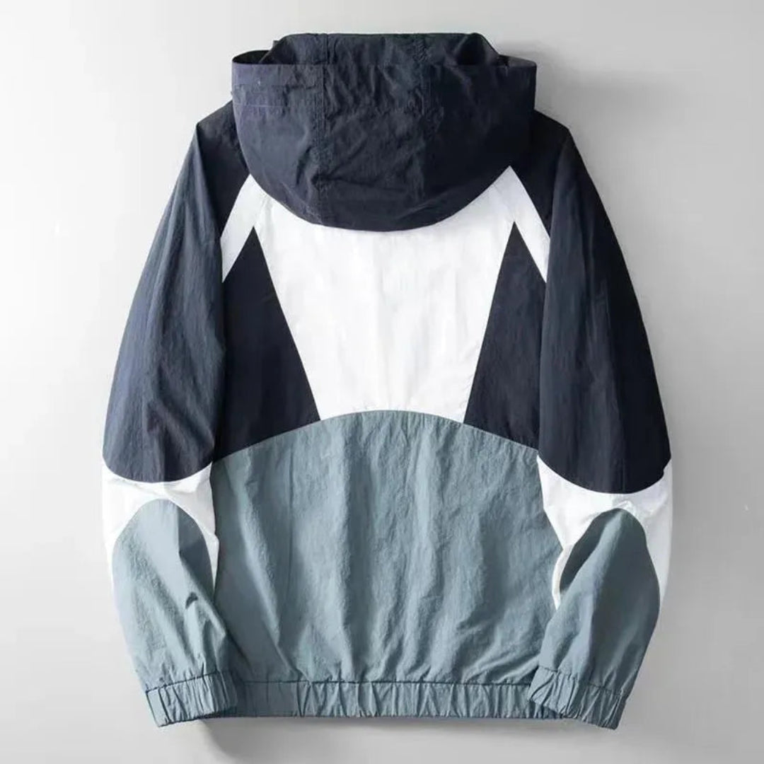 Lightweight windbreaker for men with color block design