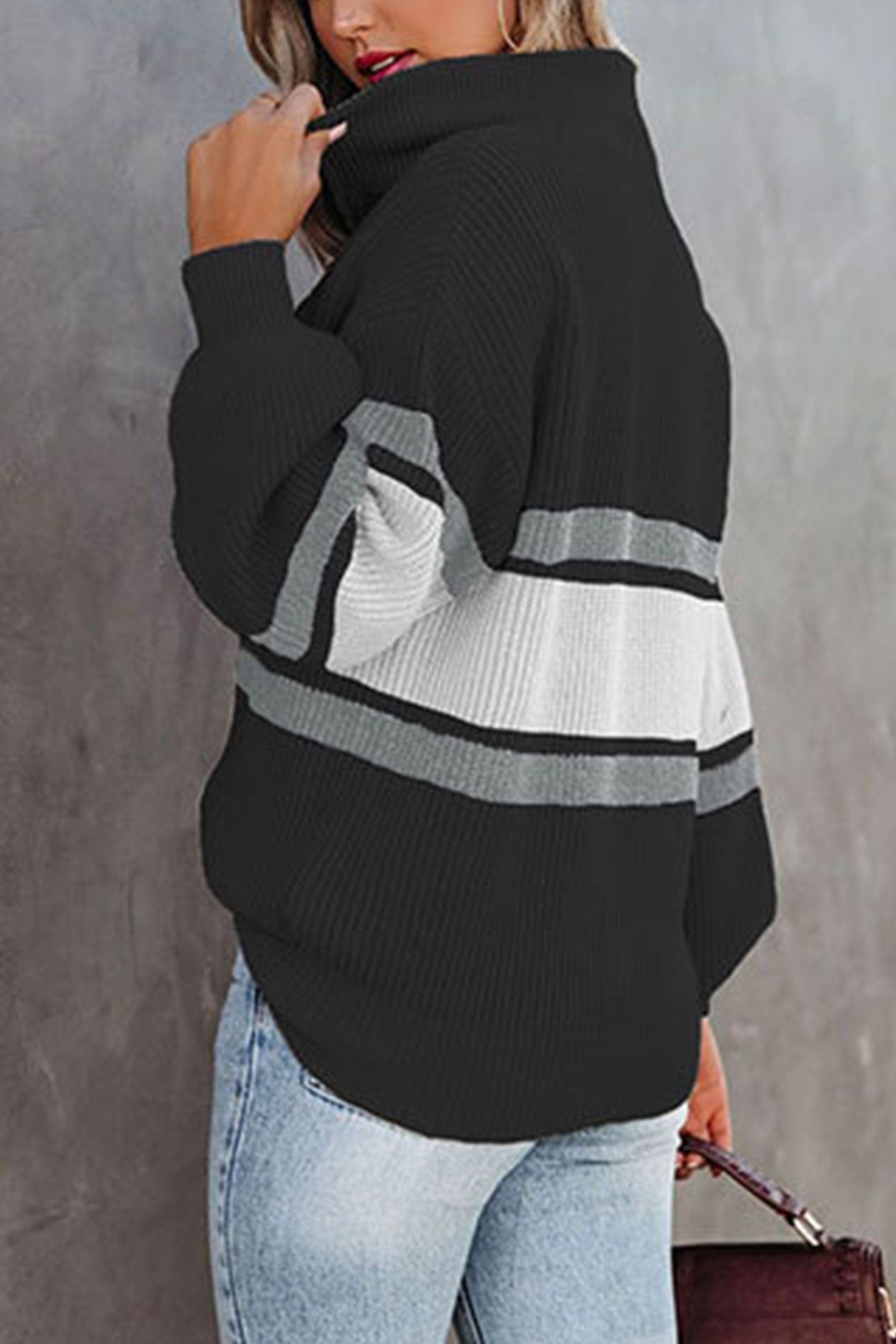 Lina Damenpullover – Bequemer Reversreißverschluss aus Baumwolle für kalte Tage warme Pullover Damen Damenpullover Baumwolle Bequem 5