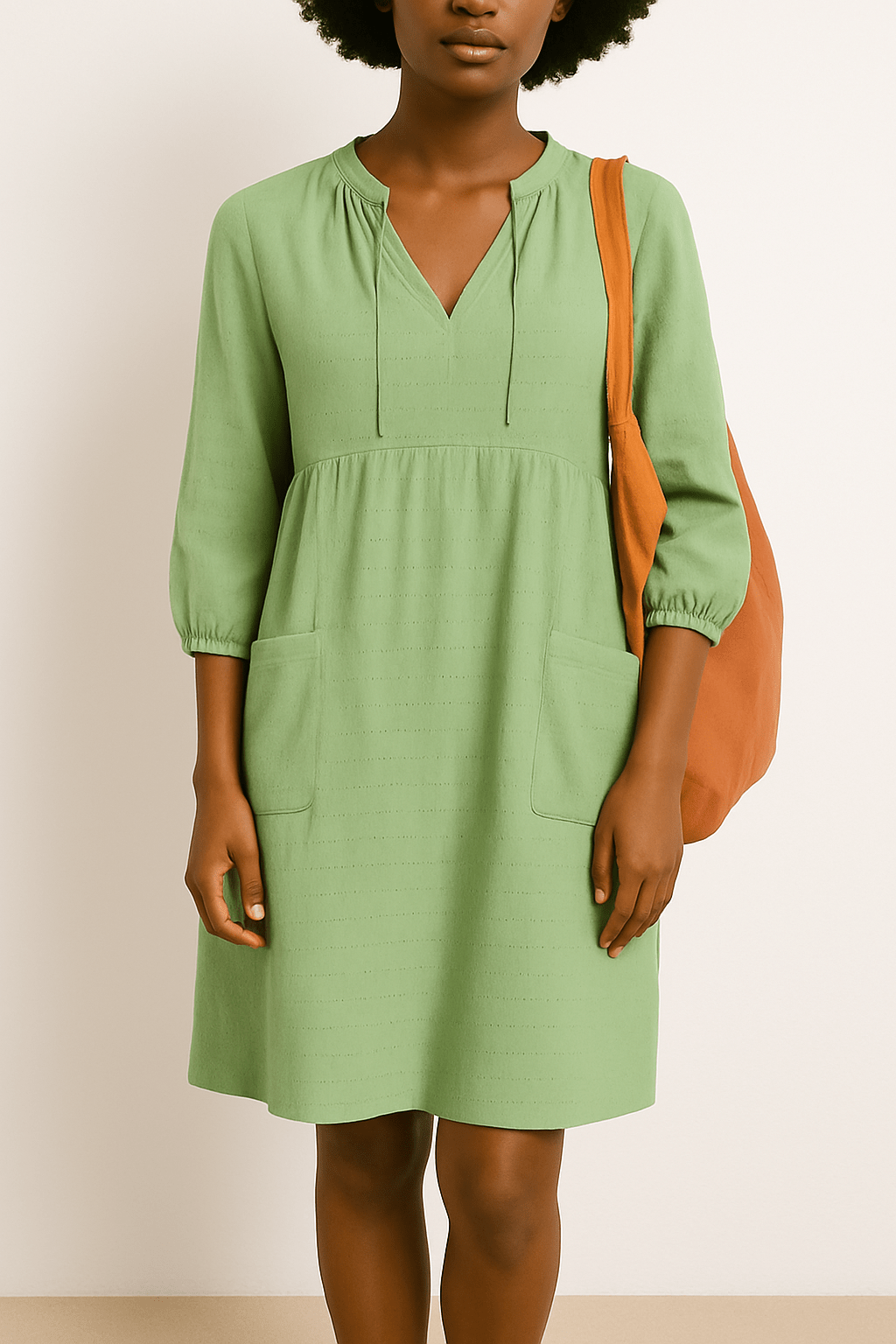 Vestito camicia largo in tessuto leggero