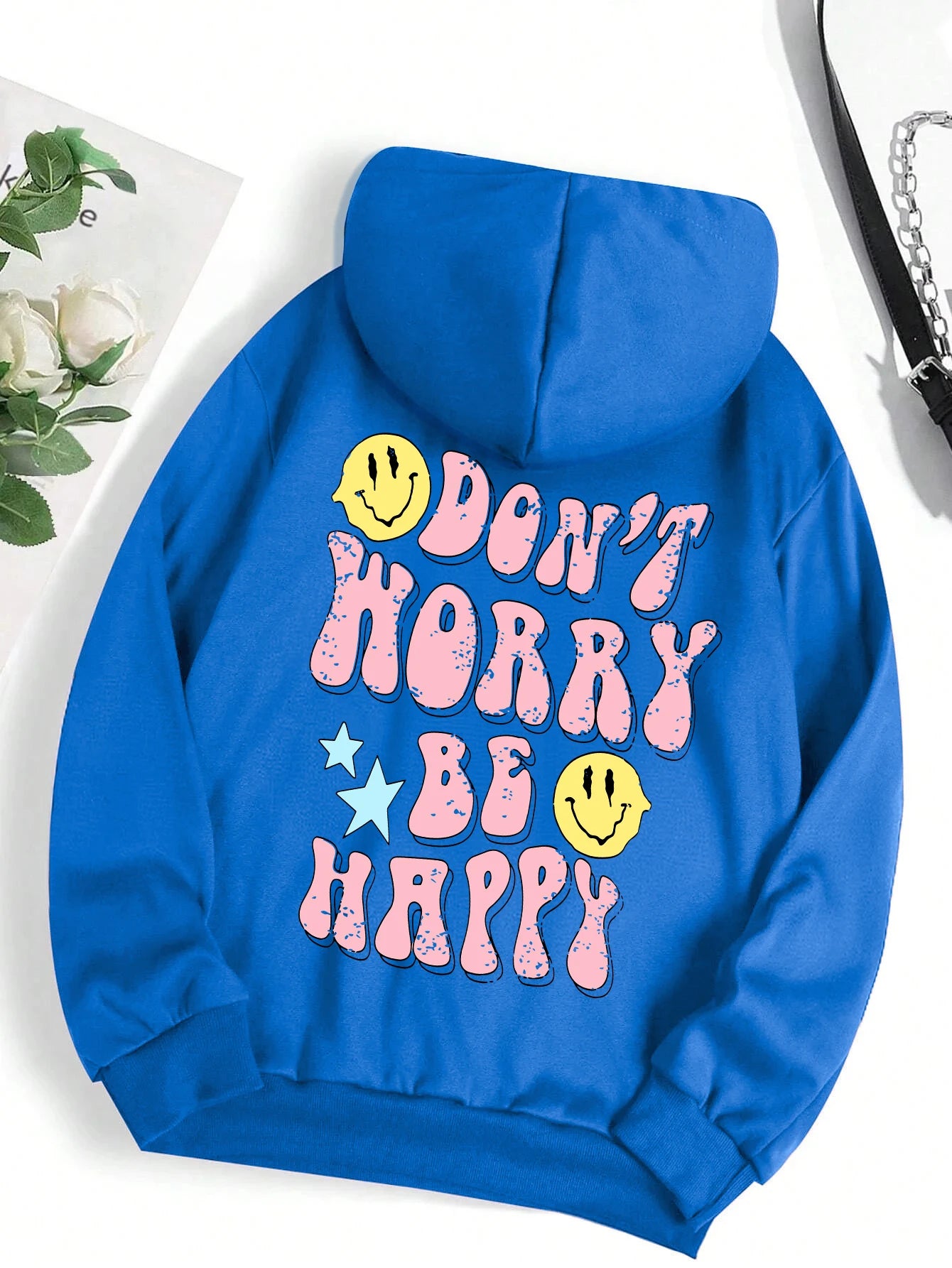 Don't Worry Be Happy Hoodie für Damen