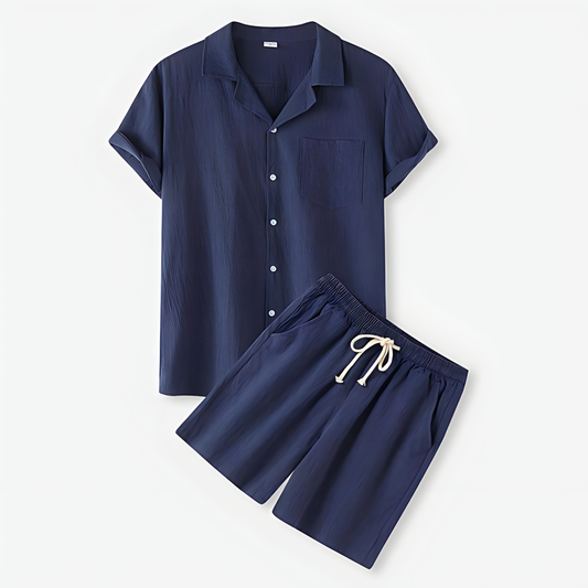 Max | Stilvolles Kurzarmhemd und Shorts Set für Herren Bekleidung