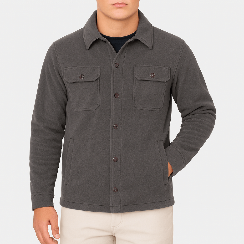 Maßgeschneiderte Jacke aus strapazierfähigem Polyester mit Umlegekragen und mehreren Taschen – Taillierte Passform für eleganten Look 2