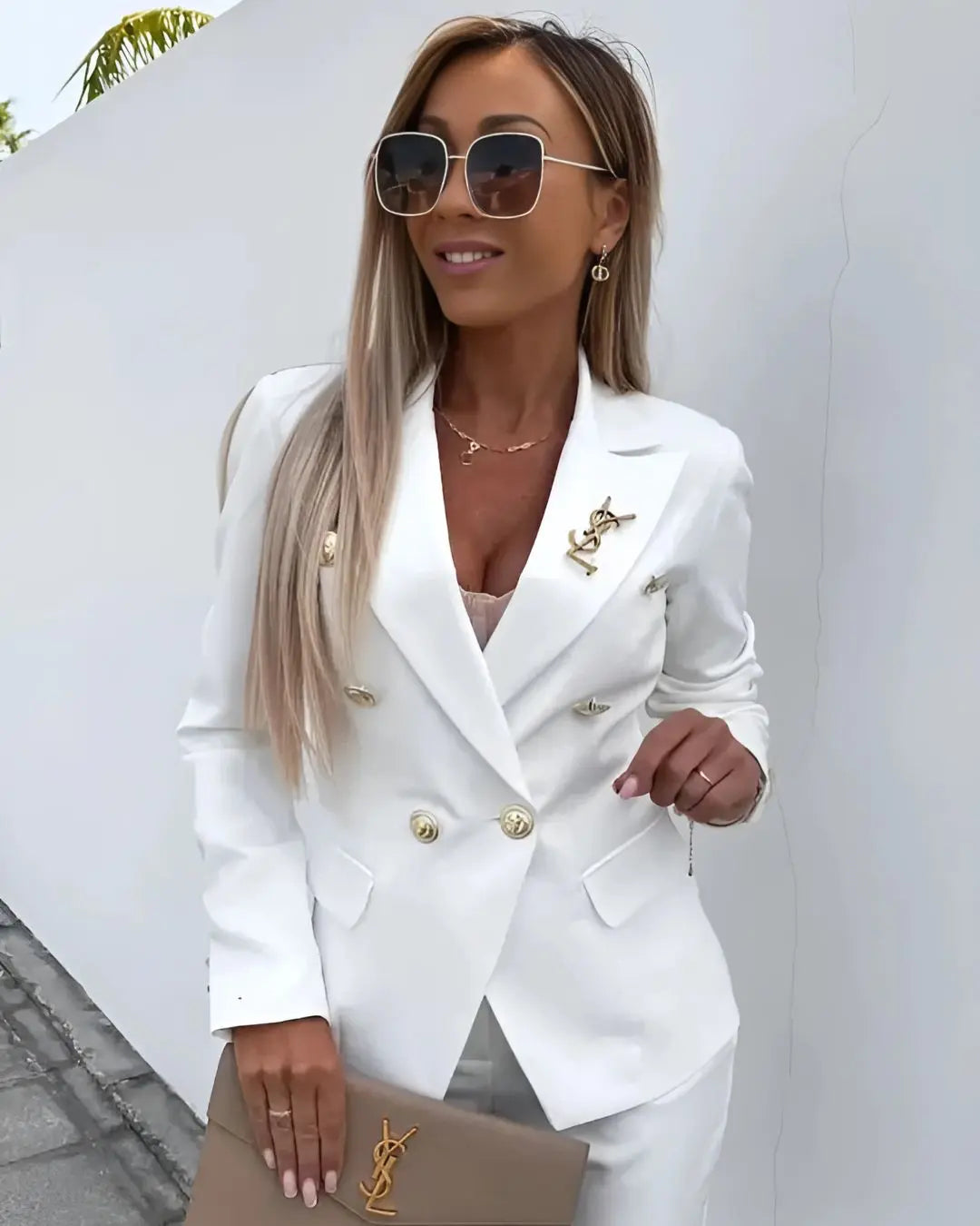 Maßgeschneiderter Damenanzug im Zweireiher-Design – Elegant, Vielseitig, Hochwertige Stoffmischung, Größen S-XL 9