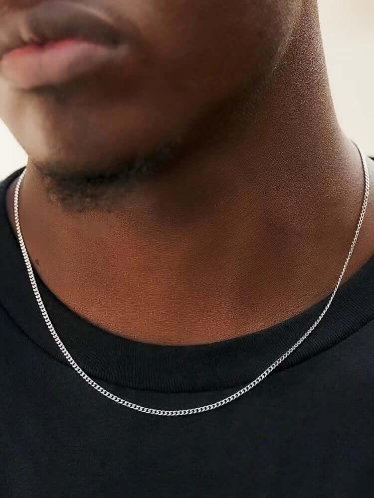 Minimalistische Edelstahl Halskette