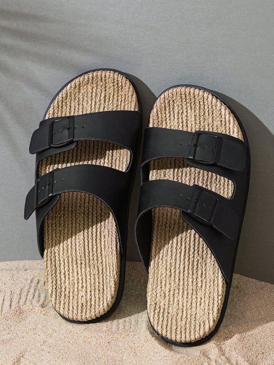 Minimalistische Slip-On Hausschuhe aus atmungsaktivem Material
