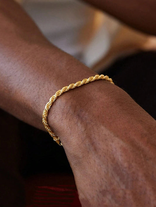 Minimalistisches Armband Herren aus Edelstahl mit 18K Goldbeschichtung