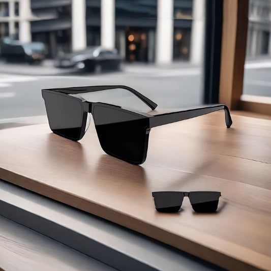 Fashionable sunglasses made of plastic and metal