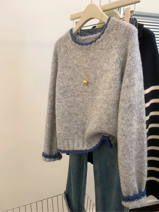 Modischer Damenpullover im Retro-Stil